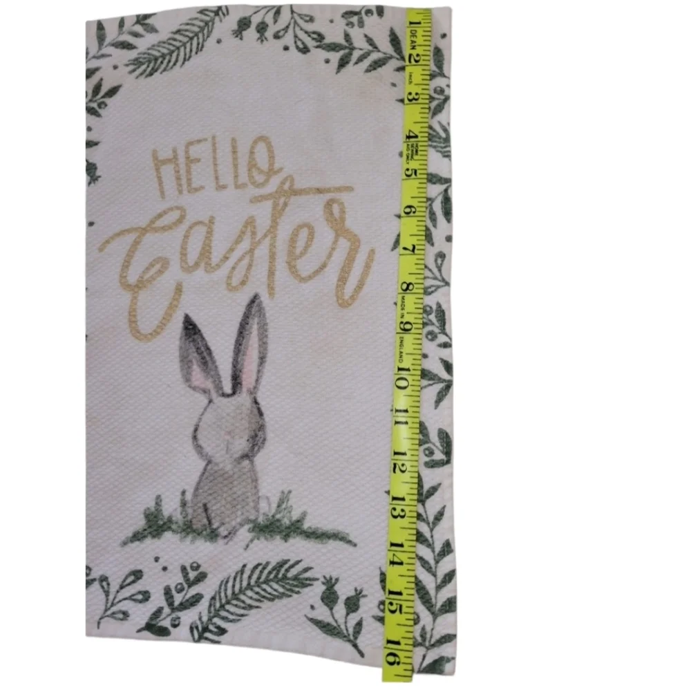 Farmhouse Easter Bunny Waffle Weave 